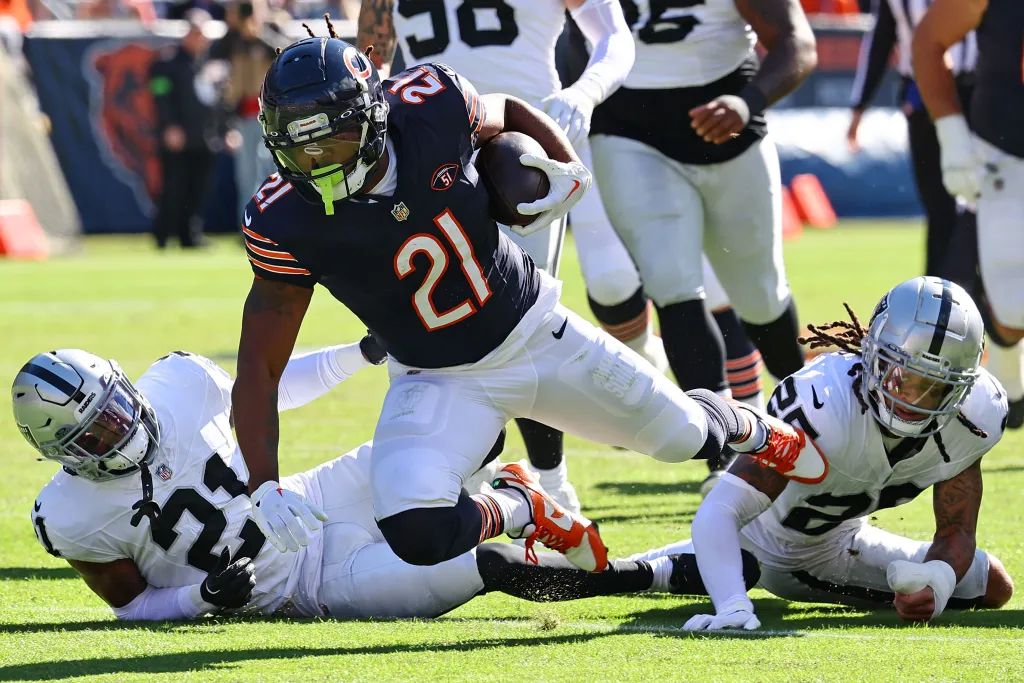 WATCH: Every D'Onta Foreman carry, catch and TD from Week 7's win over Raiders (2023 Season)