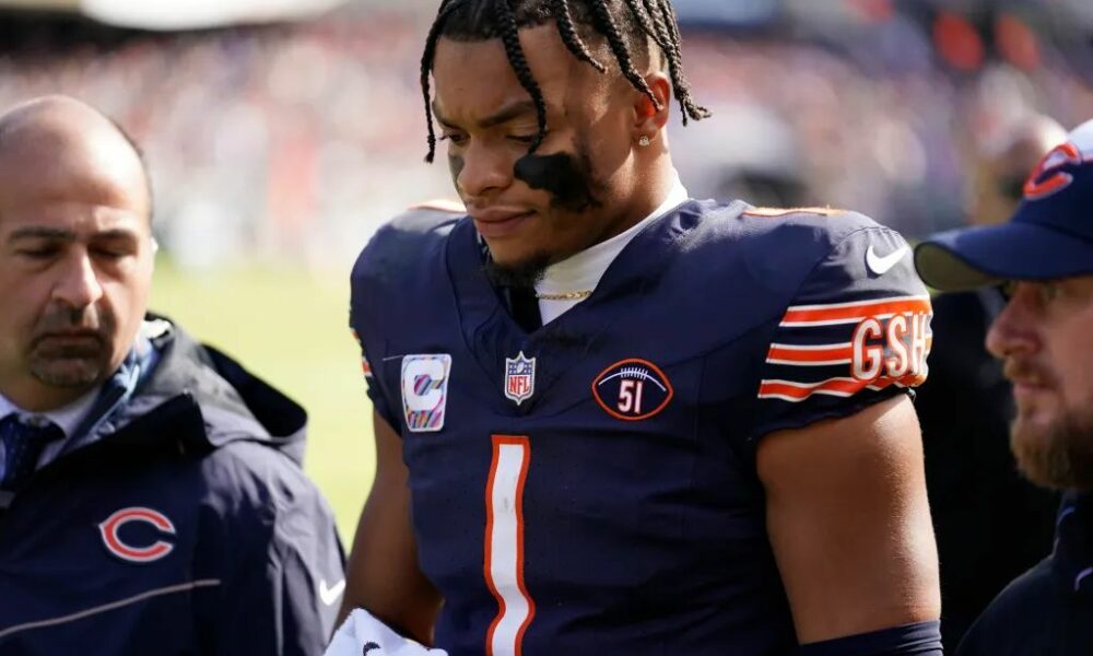 Justin Fields will be out 'however long it takes' for grip strength to return (2023 Season)